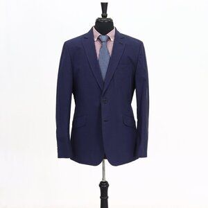 Crew Clothing Company 42R Blue HT 2-Button Sport Coat Blazer Jacket G640